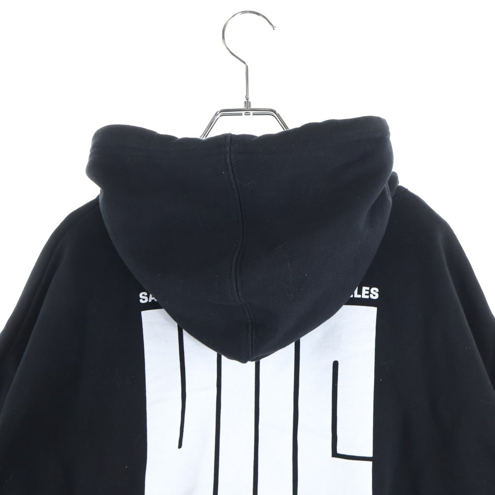 HUF(ハフ) ロゴプリント プルオーバースウェットパーカー フーディ ブラック