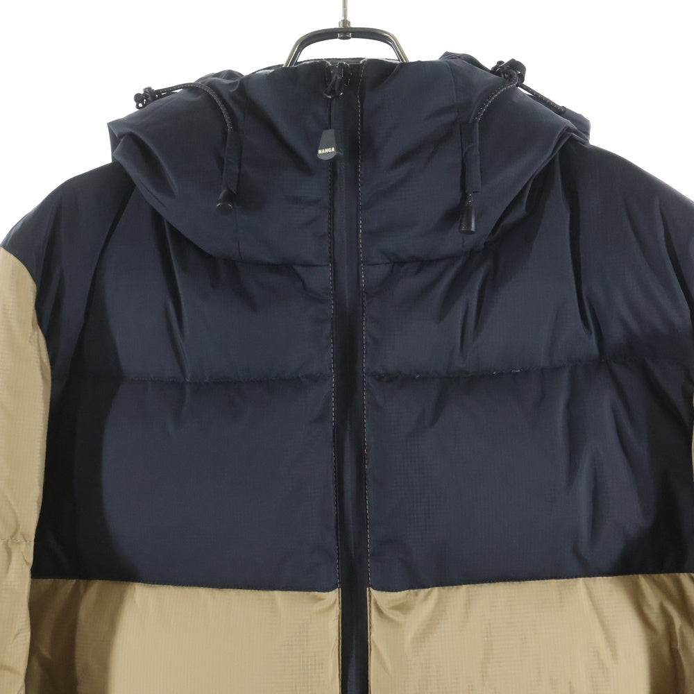 NANGA(ナンガ) ×KRIFF MAYER クリフメイヤー アームロゴデザイン フーデッド ジップアップ ダウンジャケット ブラウン 1929954