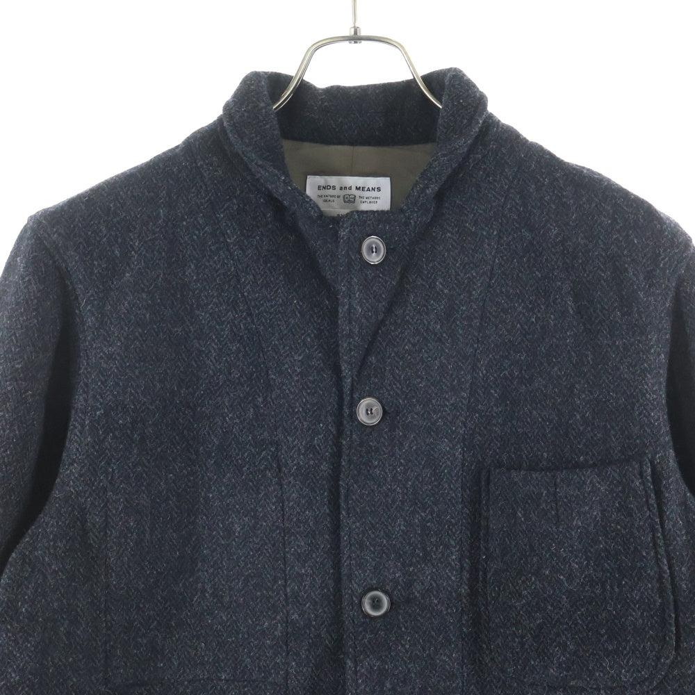 NO BRAND(ノーブランド) ENDS and MEANS エンズ アンド ミーンズ Hunting Wool Jacket ハンティング ウールジャケット グレー