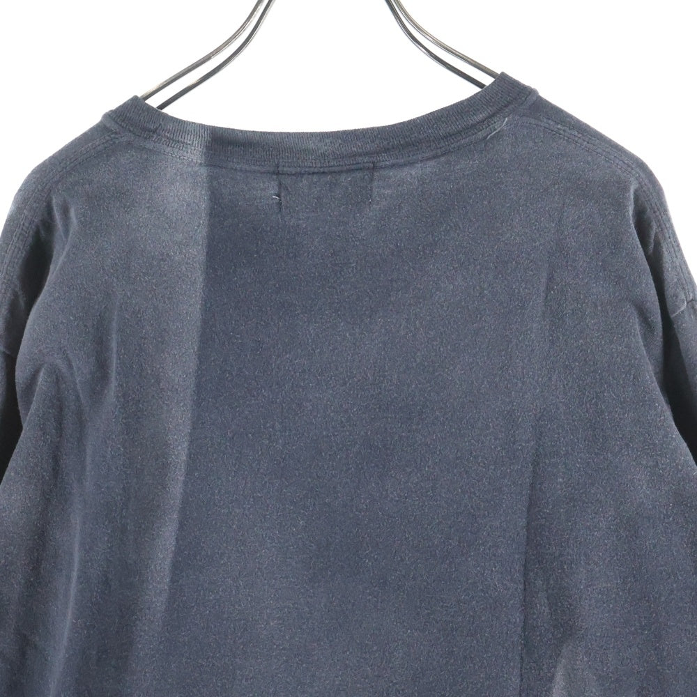 BOWWOW(バウワウ) 22AW ×LEVI PATA FAVORITE THINGS LS リーバイ パタ フェイバリット シングス パッチワーク クルーネック長袖Tシャツ カットソー ブラック
