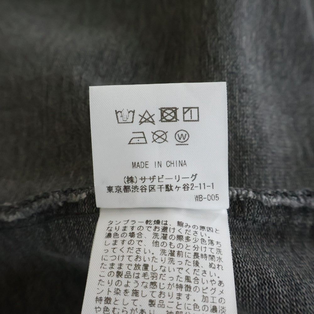 RHC Ron Herman(アールエイチシー ロンハーマン) スウェット ハーフスリーブ クルーネックTシャツ カットソー ブラック 3920900003