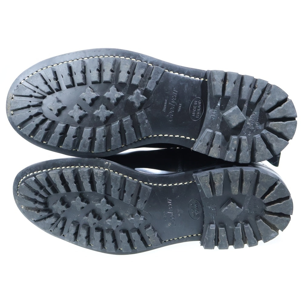 Tricker's(トリッカーズ) M8001 プレーントゥ サイドゴア ハイカットレザーブーツ ブラック