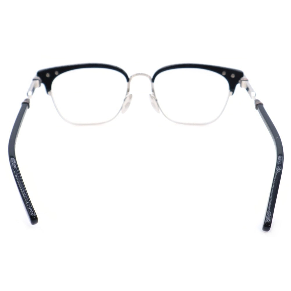 CHROME HEARTS(クロムハーツ) VERTICAL SMILE 2 サイドエタニティハーフリム アイウェア サングラス メガネ ブラック 度入り