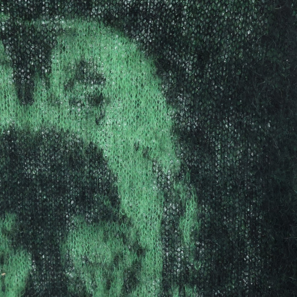 SAINT MICHAEL(セントマイケル) 22AW B&R_KNIT_CLOWN クラウン モヘア クルーネックニットセーター ブラック/グリーン SM-A22-0000-072