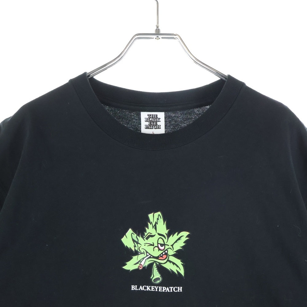 THE BLACK EYE PATCH(ブラックアイパッチ) 両面プリント クルーネック半袖Tシャツ カットソー ブラック