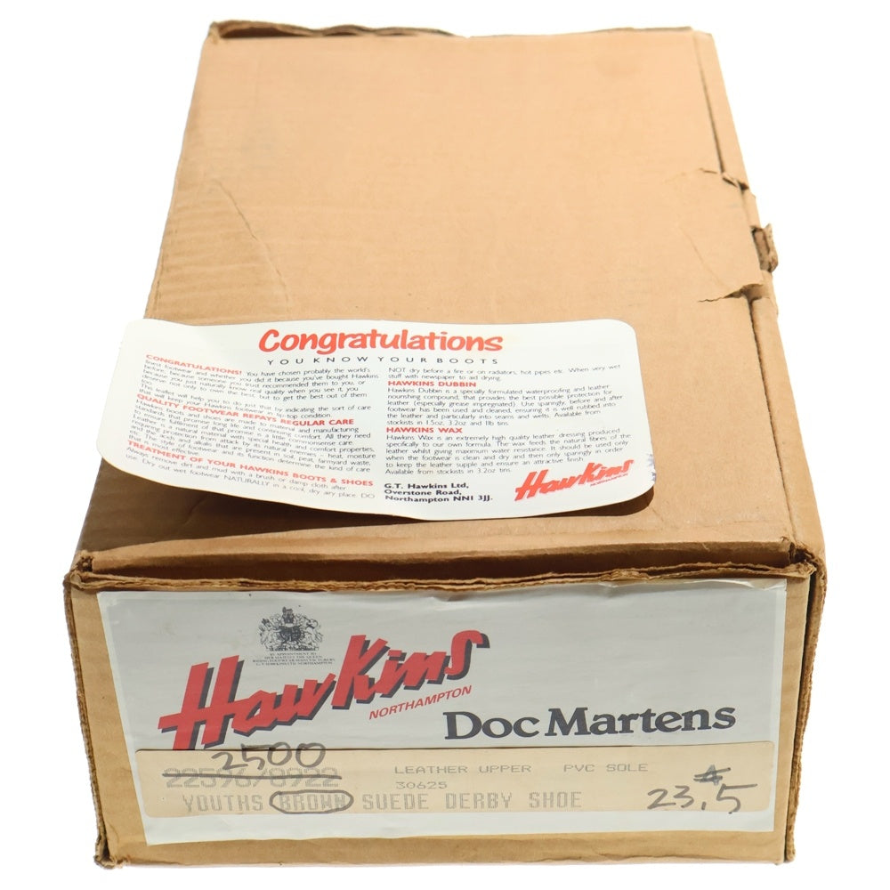 Dr.Martens(ドクターマーチン) ×HAWKINS 90s VINTAGE ホーキンス ヴィンテージ イングランド製 スウェード 3ホールブーツ ブラウン