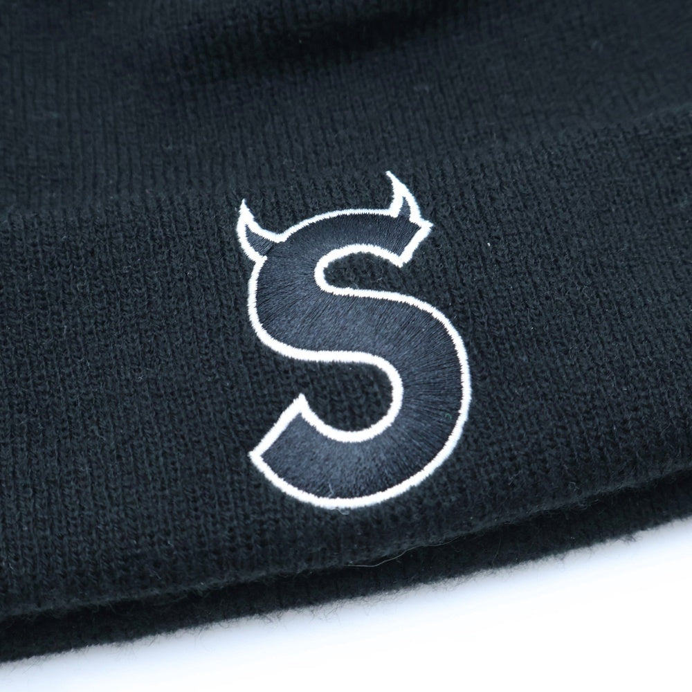 SUPREME(シュプリーム) 22AW ×New Era S Logo Beanie ニューエラ エスロゴ ビーニー キャップ ニット帽 ブラック