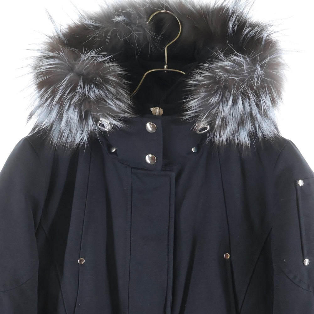 MOOSE KNUCKLES(ムースナックルズ) ファーフード付きダウンジャケット レディース ブラック MK7607LSFP