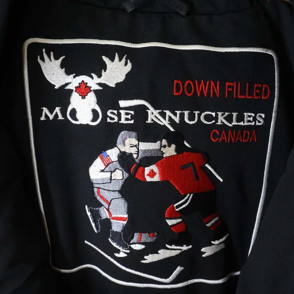 MOOSE KNUCKLES(ムースナックルズ) ファーフード付きダウンジャケット レディース ブラック MK7607LSFP