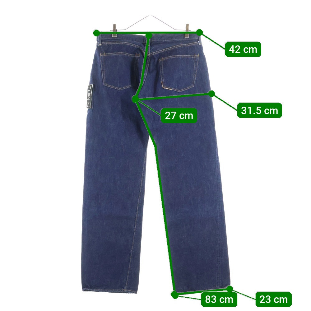 Y's BANG ON!(ワイズバングオン) BAGGY DENIM PANT ボタンフライ バギーデニムパンツ ジーンズ インディゴ YA-P04-085