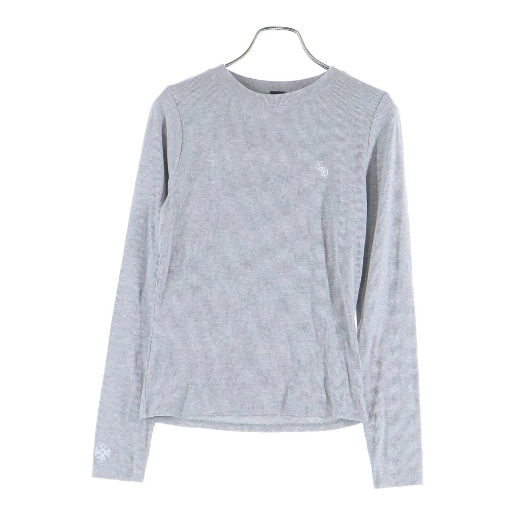 CHROME HEARTS(クロムハーツ) Y NOT CH Embroidery Thermal Long Sleeve Tee CHロゴエンブロイダリー ロングスリーブ サーマルカットソー 長袖Tシャツ グレー