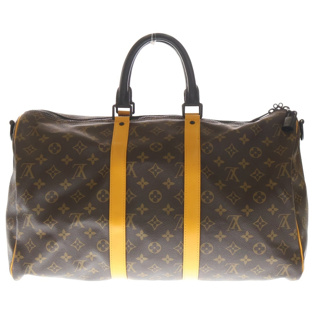 LOUIS VUITTON(ルイヴィトン) キーポル バンドリエール 45 モノグラムマカサー ボストンバッグ ショルダーバッグ ブラウン M46703 RFID レディース