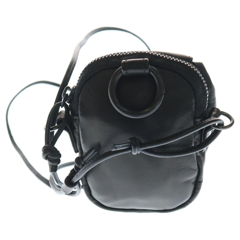 Y's(ワイズ) SOFT WATER-DYED LEATHER POUCH ソフト ウォーターダイド レザー ショルダーポーチ ブラック YL-A07-720
