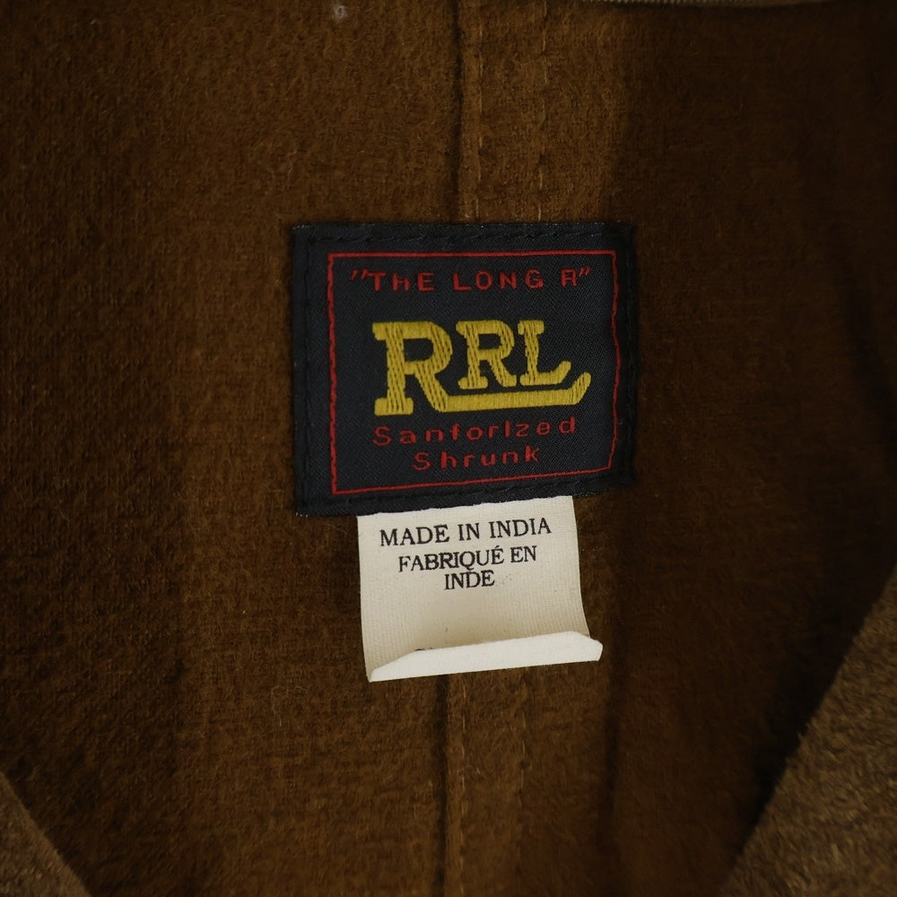 RRL(ダブルアールエル) コーデュロイ切り替え マルチポケット スウェードレザージャケット ブラウン 782774665001