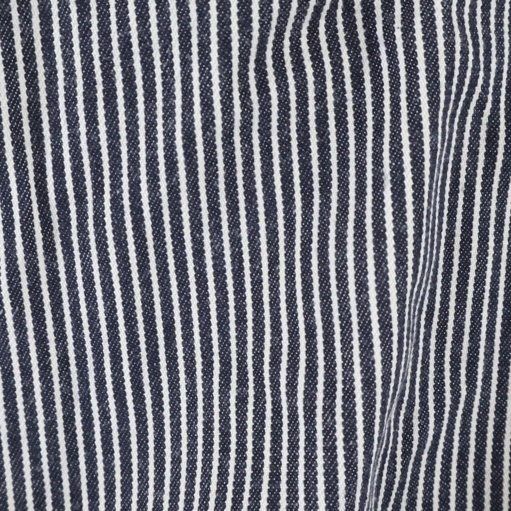 SUGAR CANE(シュガーケーン) 2ポケット ロングスリーブ ストライプシャツ ネイビー/ホワイト