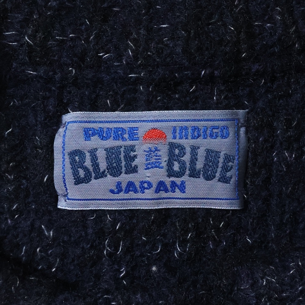 BLUE BLUE(ブルーブルー) ローゲージ ウール クルーネックニットセーター ネイビー 700041-660