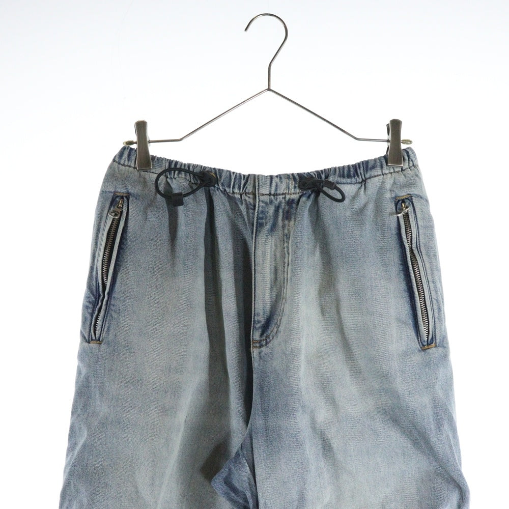 DIESEL(ディーゼル) D-DAYETZ-S マルチポケット フェードデザイン ドローストリング ジップアップ デニムカーゴパンツ インディゴ A17317
