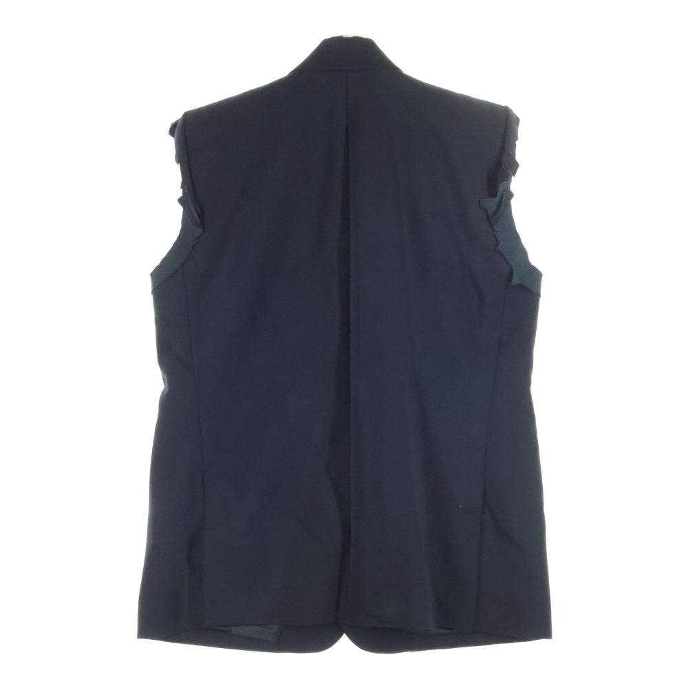 VETEMENTS(ヴェトモン) スリーブクラッシュデザイン ロング テーラードベスト ブラック UA65JA705B