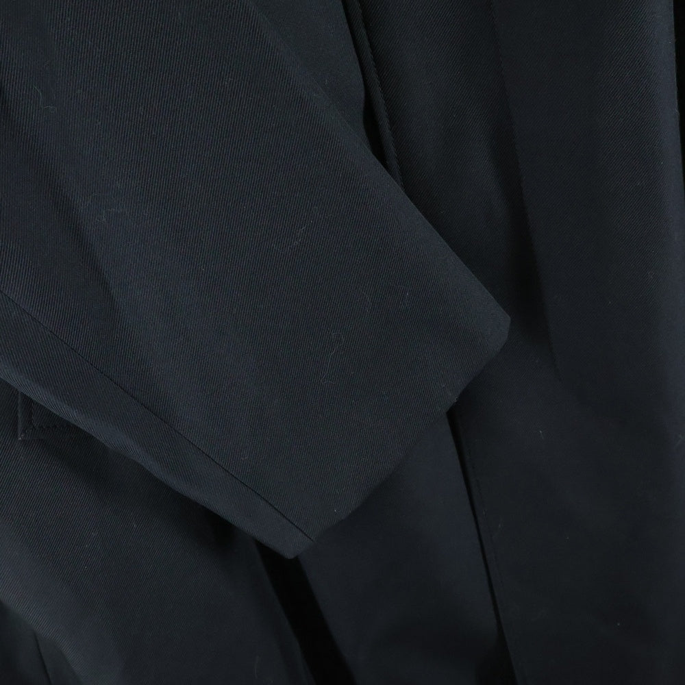 VETEMENTS(ヴェトモン) 19SS 変形デザイン コットンポリ スーパーロング チェスターコート ブラック USS192005