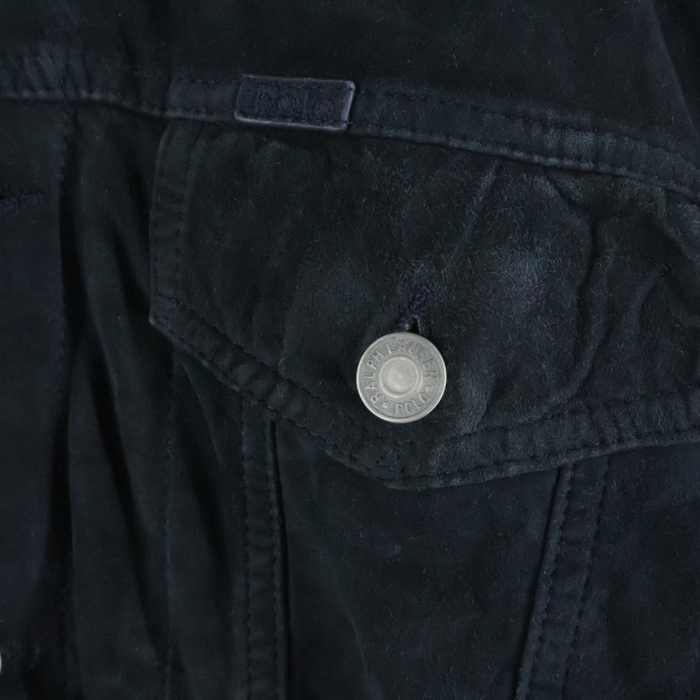 POLO RALPH LAUREN(ポロラルフローレン) スエードレザージャケット やぎ革 ブラック