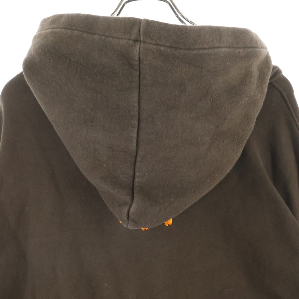 cvtvlist(カタリスト) USUAL HOODIE 3Dロゴ スウェット プルオーバー パーカー ブラウン