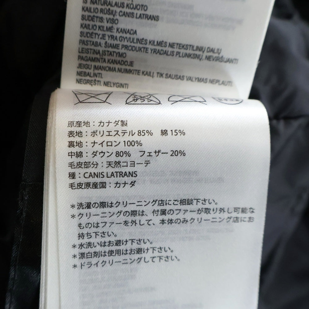 CANADA GOOSE(カナダグース) BRONTE PARKA ブロンテパーカ ファーフーデッド ダウンジャケット ブラック レディース 2603JL R