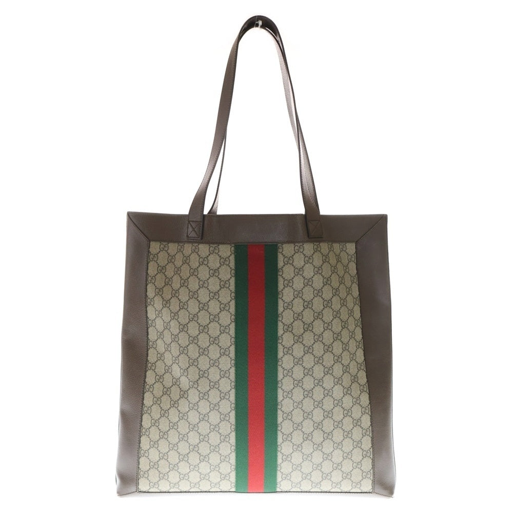 GUCCI(グッチ) オフィディア GGスプリーム トートバック ハンドバッグ ベージュ PVCレザー 519335 レディース