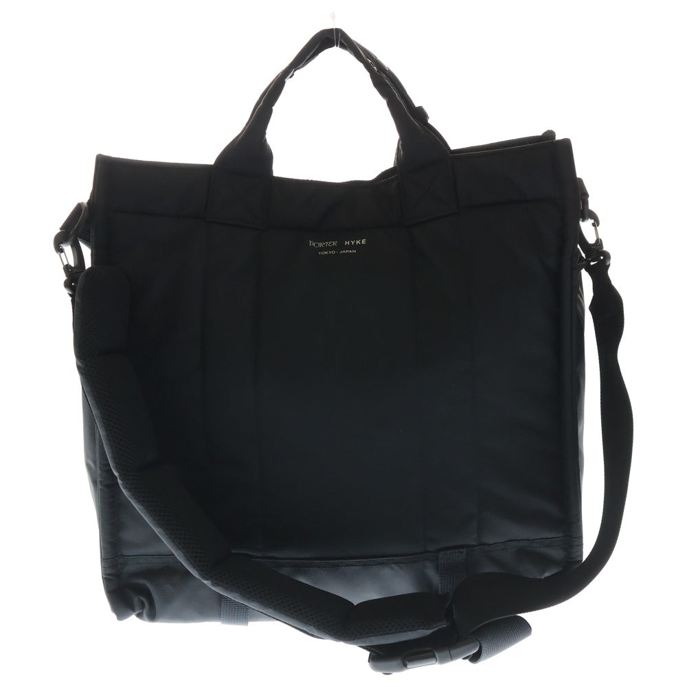 PORTER(ポーター) ×HYKE 23SS 2WAY TOTE BAG ハイク ナイロントートバッグ ハンドバッグ ブラック 381-19814