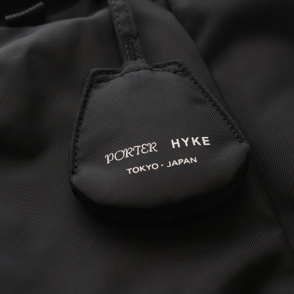 PORTER(ポーター) ×HYKE 23SS 2WAY TOTE BAG ハイク ナイロントートバッグ ハンドバッグ ブラック 381-19814