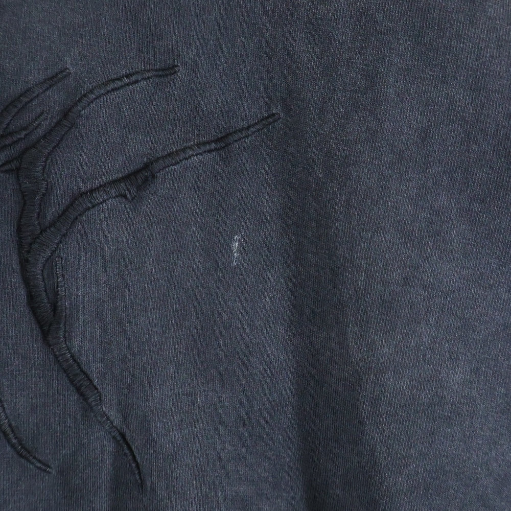 GIVENCHY(ジバンシィ) Overlapped Embroidered Tee オーバーラップエンブロイダリー レイヤード フーデッドTシャツ 長袖カットソー ブラック