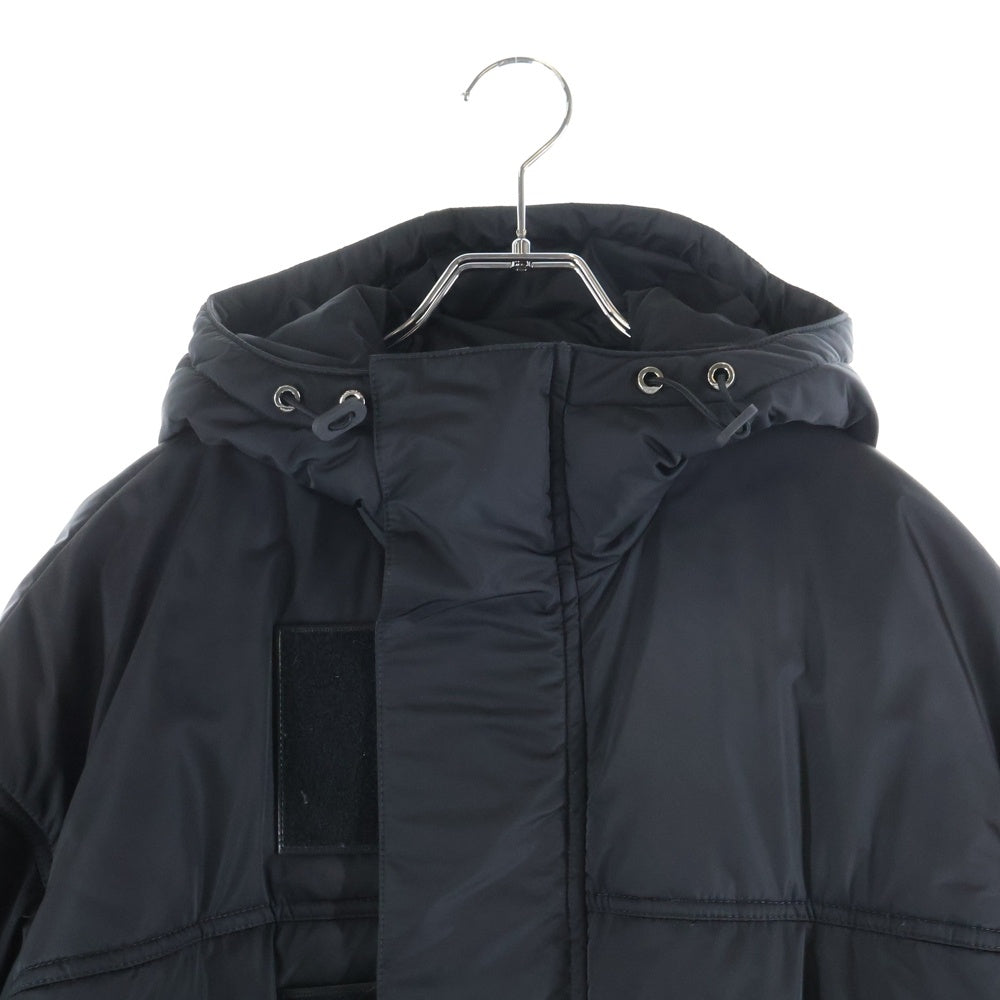 GIVENCHY(ジバンシィ) ベルテッドデザイン フーデッド パファーコート ジャケット ブラック