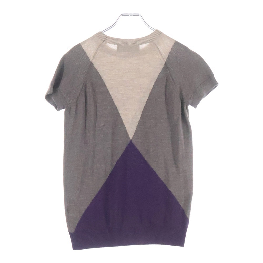 DSQUARED2(ディースクエアード) ショートスリーブ クルーネックニットセーター レディース ブラウン/パープル S75HA0463