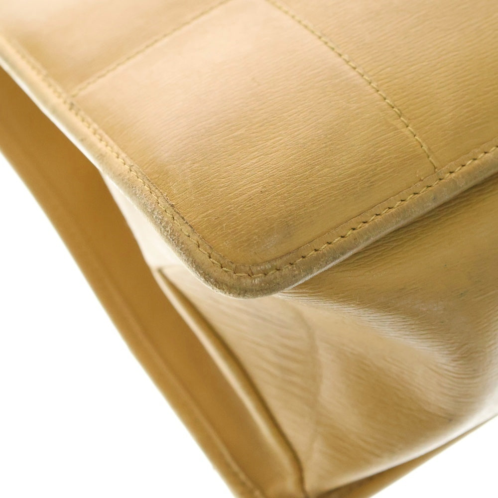 GUCCI(グッチ) ゴールド金具 レザー ビジネス ハンド トートバッグ ベージュ 28711