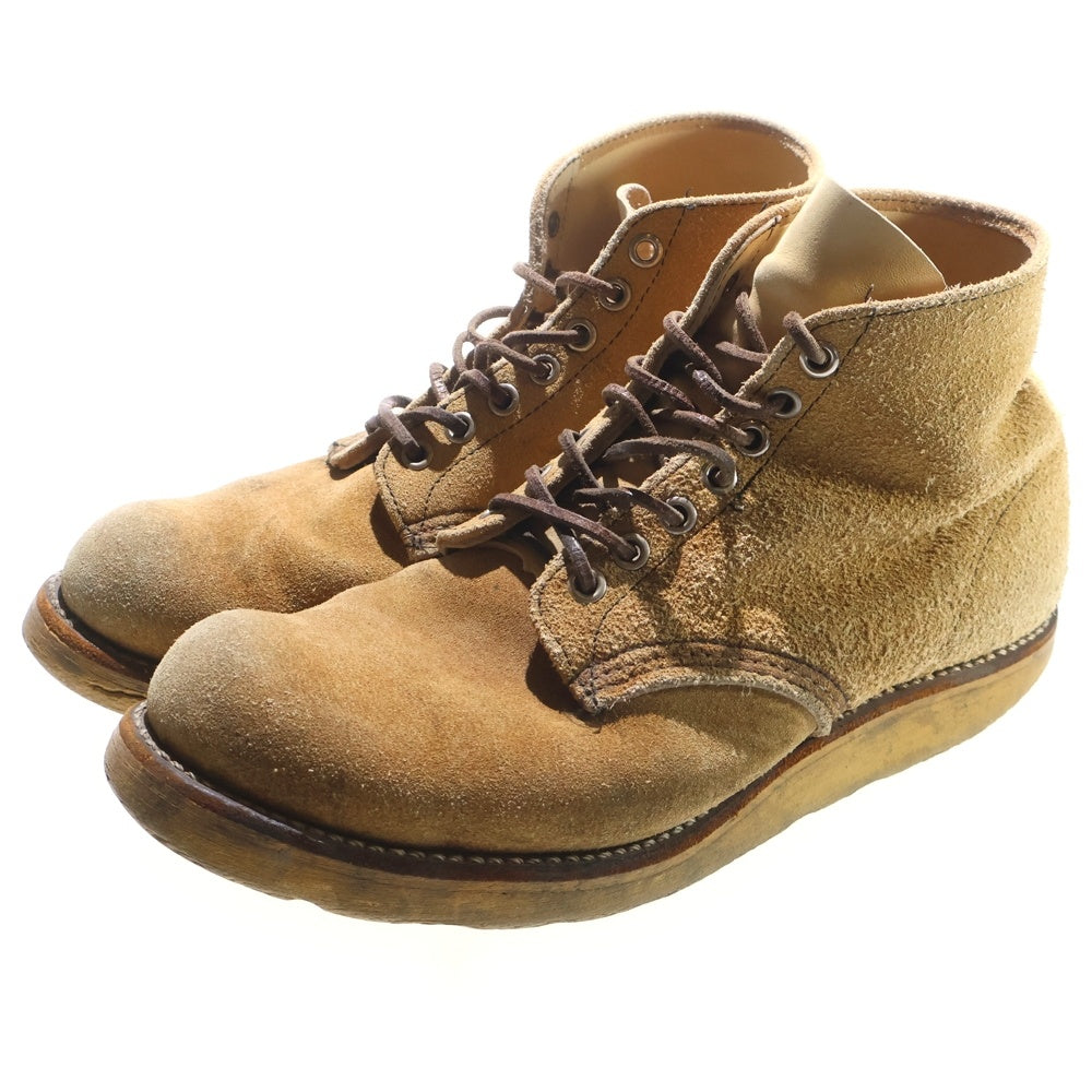 RED WING(レッド ウイング) 90S IRISH SETTER アイリッシュセッター 半円犬タグ USA製 スエード レースアップ ワークブーツ ベージュ