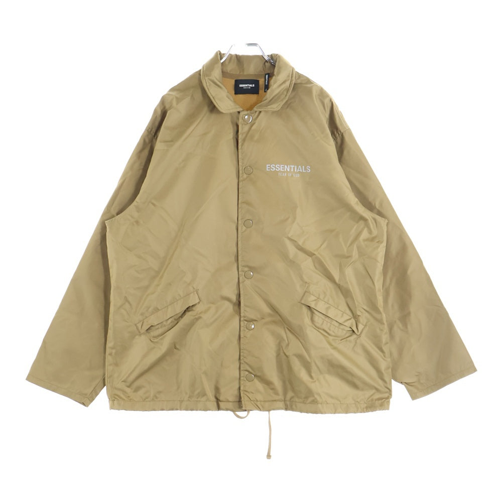 FEAR OF GOD ESSENTIALS(フィアオブゴッド エッセンシャルズ) バックロゴパッチ コーチジャケット ブラウン