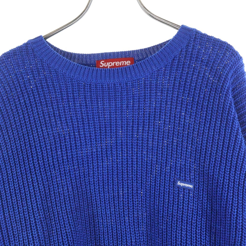 SUPREME(シュプリーム) 23AW Small Box Ribbed Sweater スモールボックスロゴ リブニット セーター ブルー