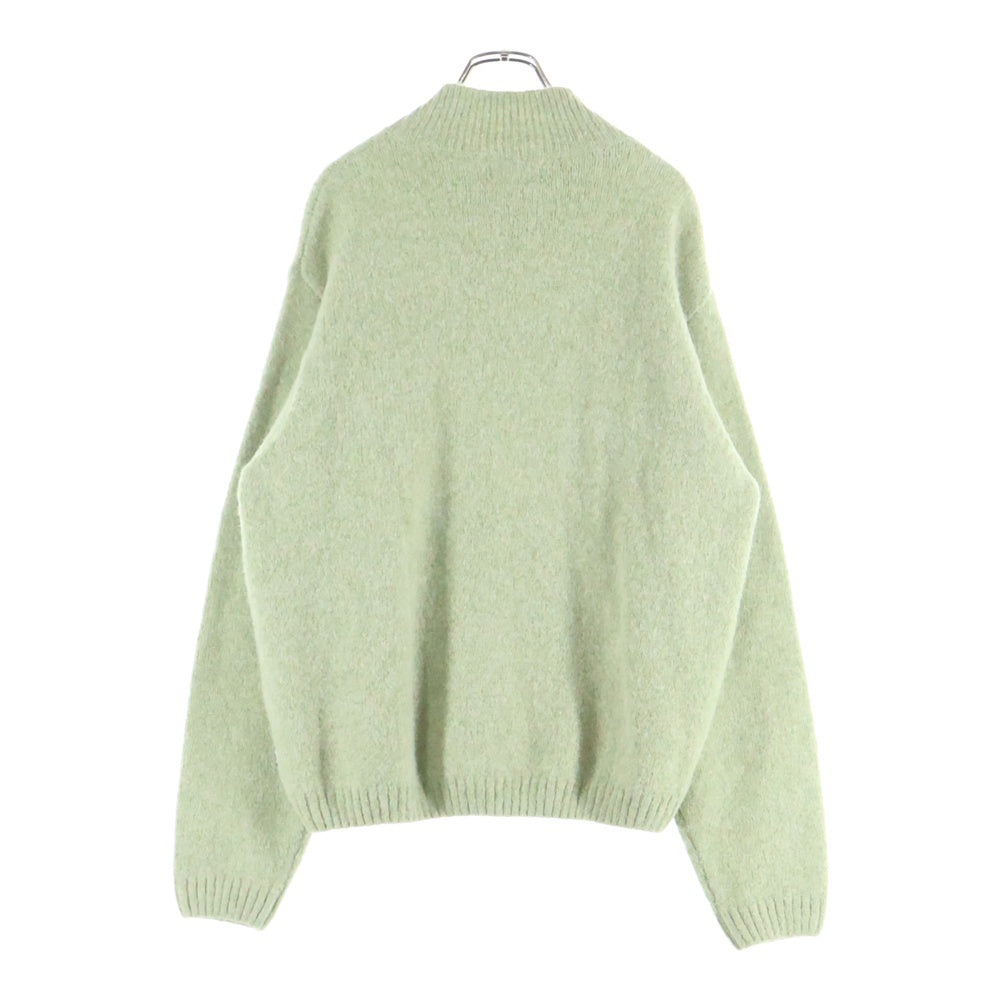 STUSSY(ステューシー) FULL ZIP BRUSHED MERINO SWEATER フルジップ ブラッシュド メリノウール ニット セーター グリーン