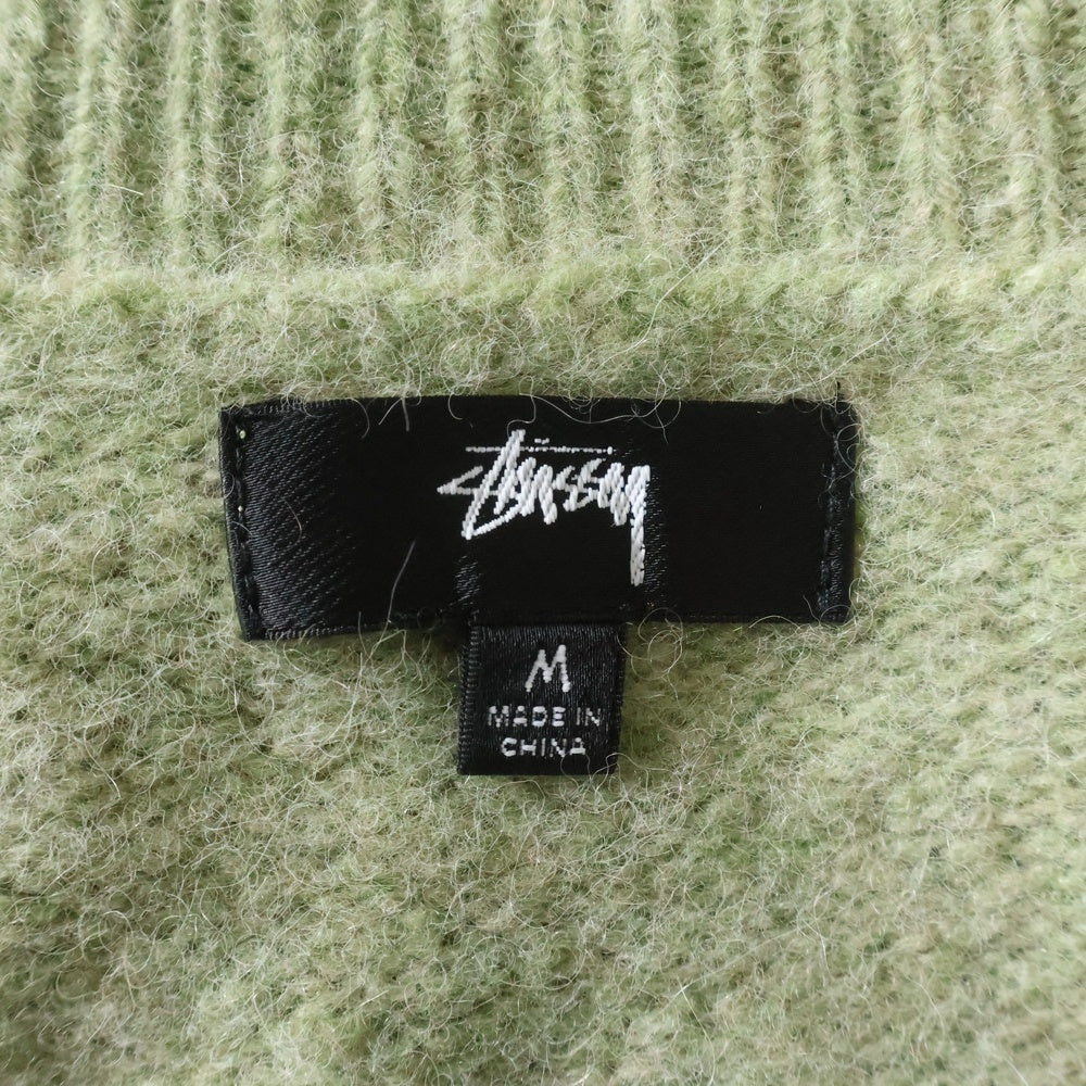 STUSSY(ステューシー) FULL ZIP BRUSHED MERINO SWEATER フルジップ ブラッシュド メリノウール ニット セーター グリーン