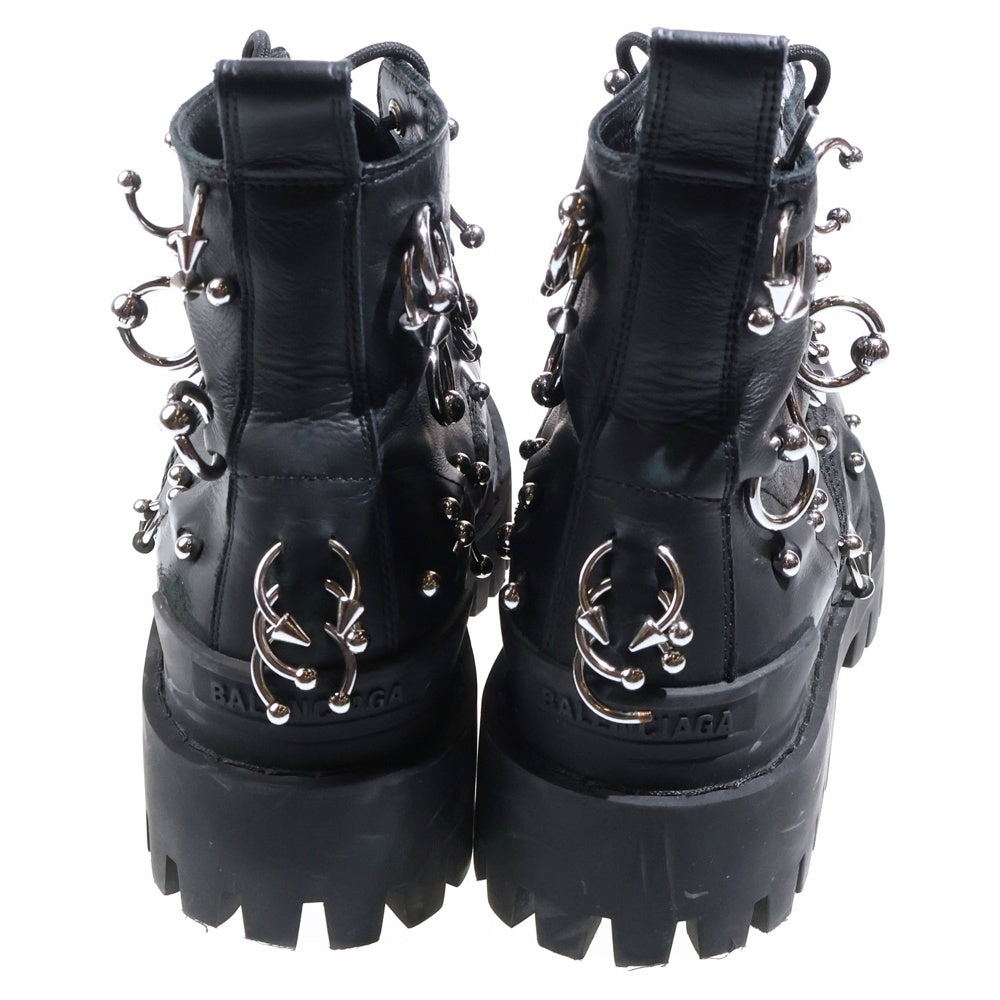 BALENCIAGA(バレンシアガ) STRIKE 20MM ストライク ピアーシング レザーブーツ ブラック 763495