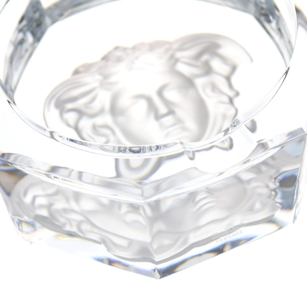 VERSACE(ヴェルサーチ) ルミエール アッシュトレイ クリスタル 16cm 灰皿 クリア