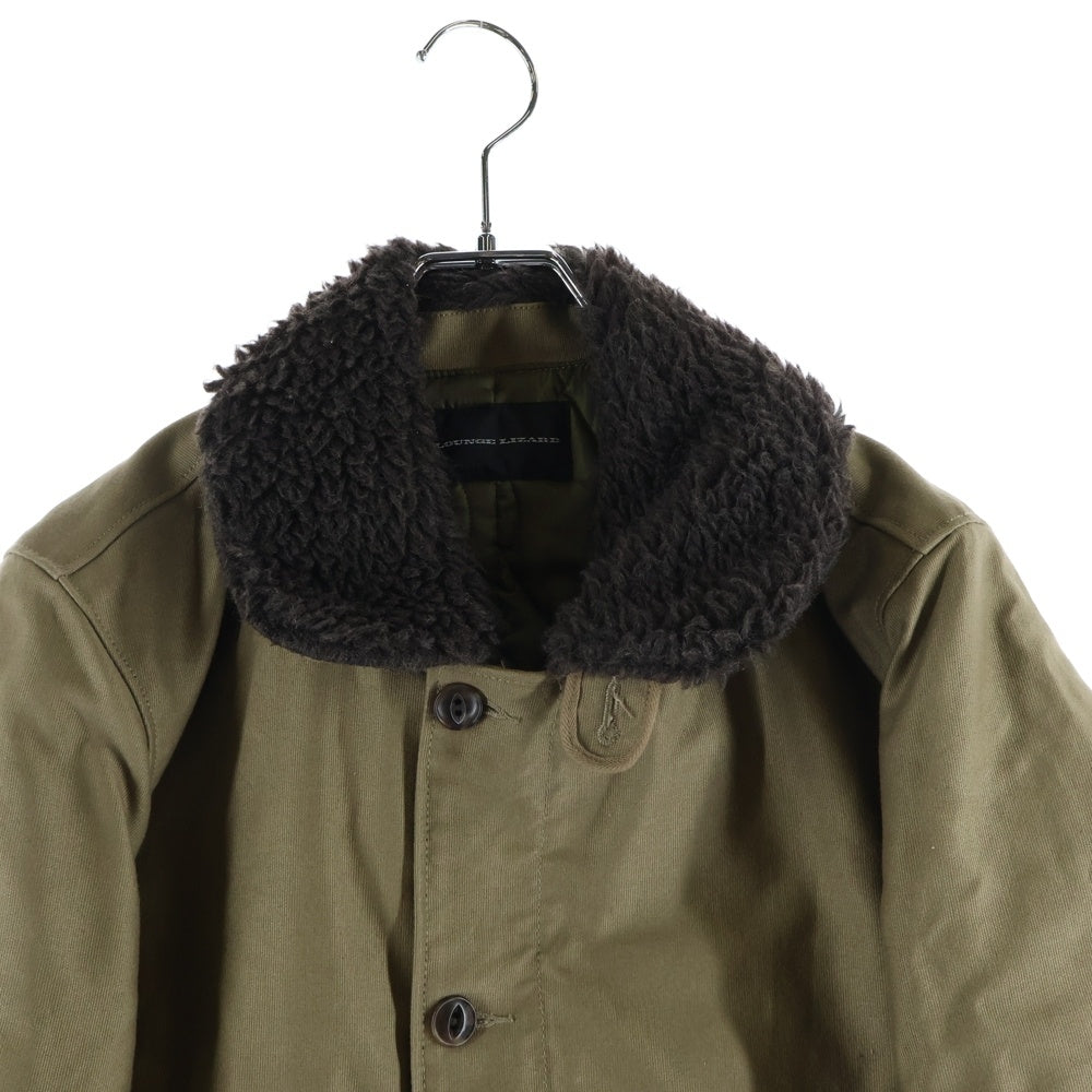 LOUNGE LIZARD(ラウンジリザード) N-1 ボアカラー デッキ ミリタリージャケット ブラウン