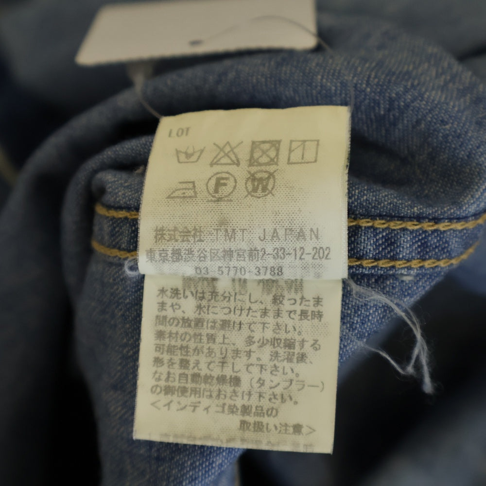 T.M.T(ティーエムティー) 18SS REVIVAL CRUSH DENIM SHIRT リバイバルクラッシュ 長袖テデニムシャツ インディゴ TSH-S18SP02