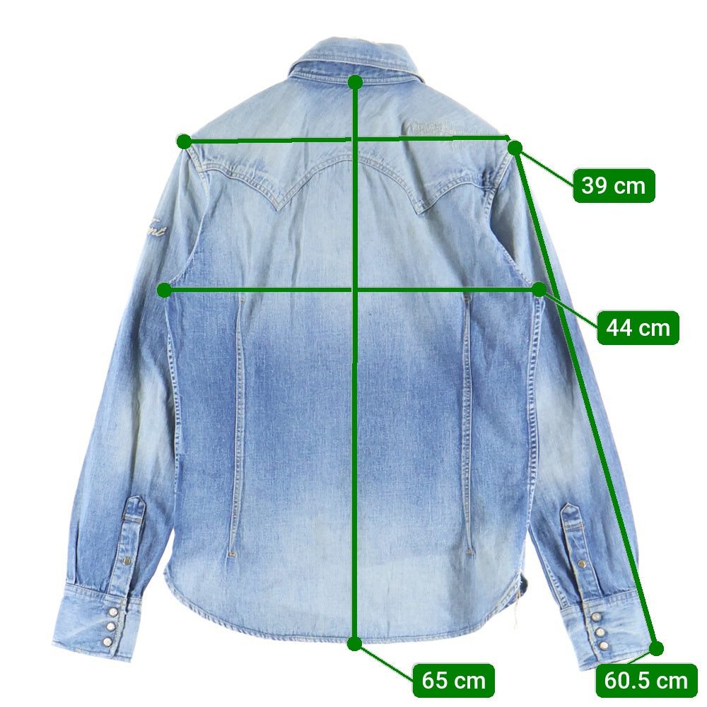 T.M.T(ティーエムティー) 18SS REVIVAL CRUSH DENIM SHIRT リバイバルクラッシュ 長袖テデニムシャツ インディゴ TSH-S18SP02