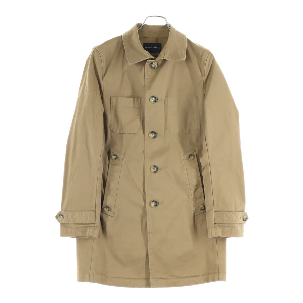 LOUNGE LIZARD(ラウンジリザード) コットン ステンカラーコート ジャケット ブラウン