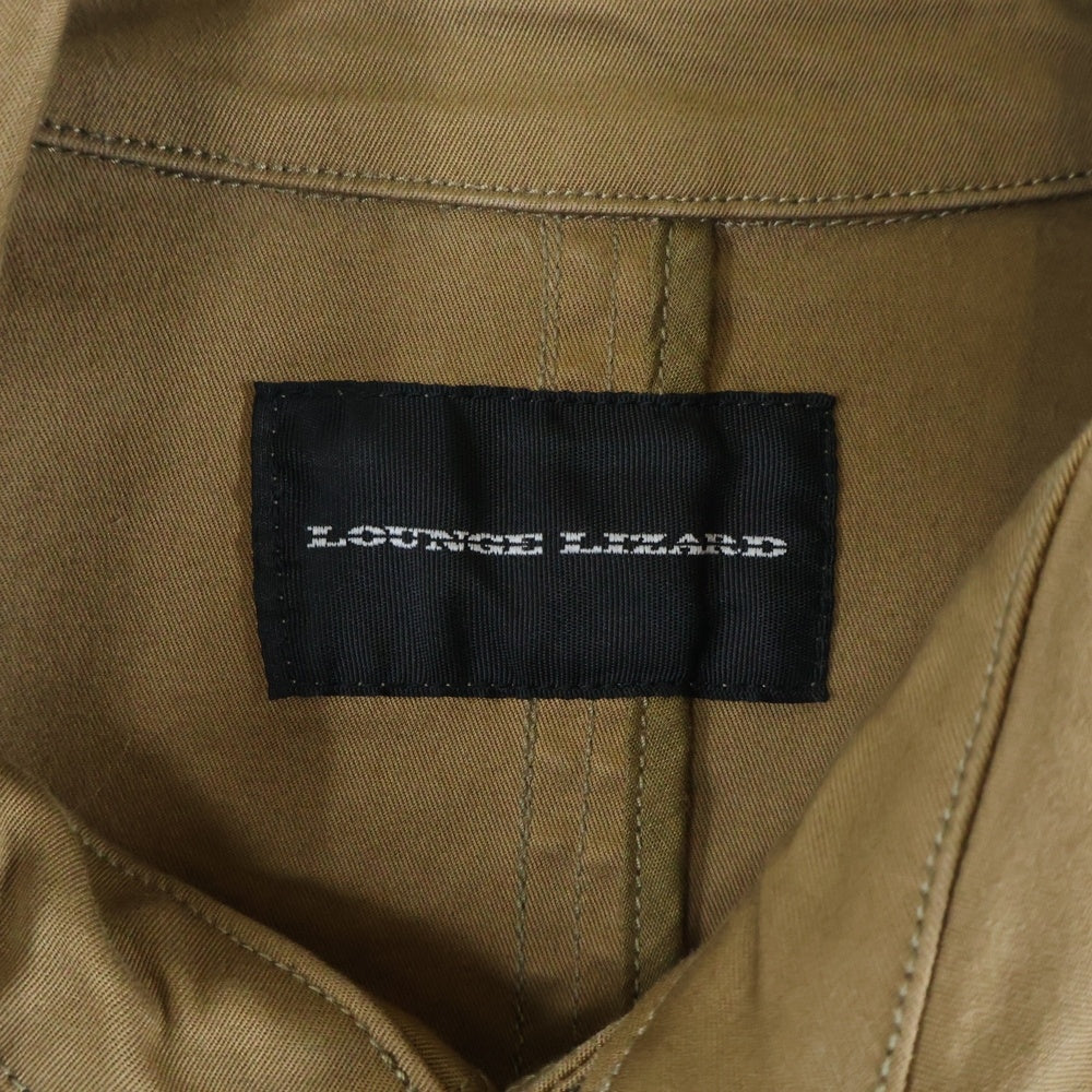 LOUNGE LIZARD(ラウンジリザード) コットン ステンカラーコート ジャケット ブラウン