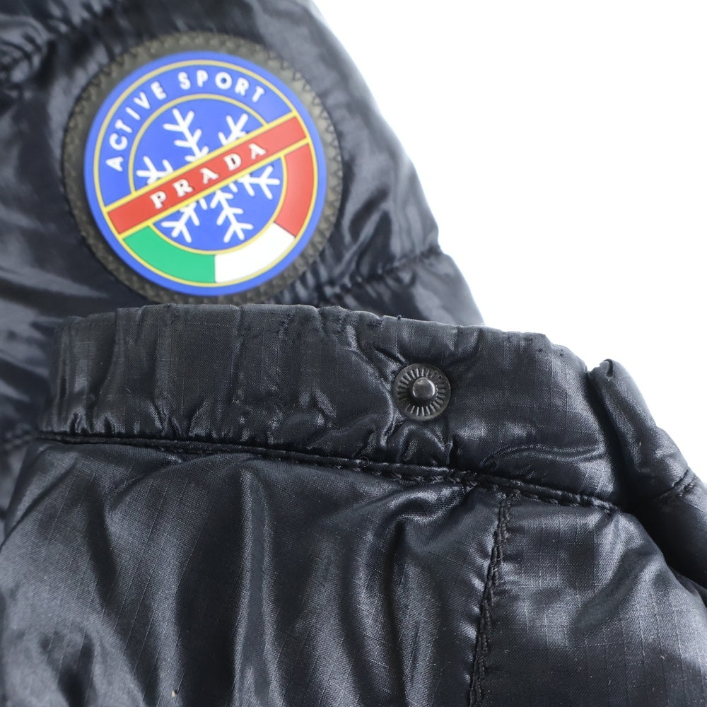PRADA SPORT(プラダ スポーツ) ラバーワッペン 中綿ジャケット ナイロン ブラック