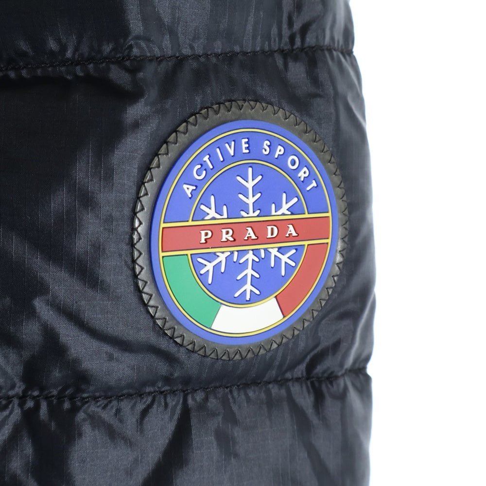 PRADA SPORT(プラダ スポーツ) ラバーワッペン 中綿ジャケット ナイロン ブラック
