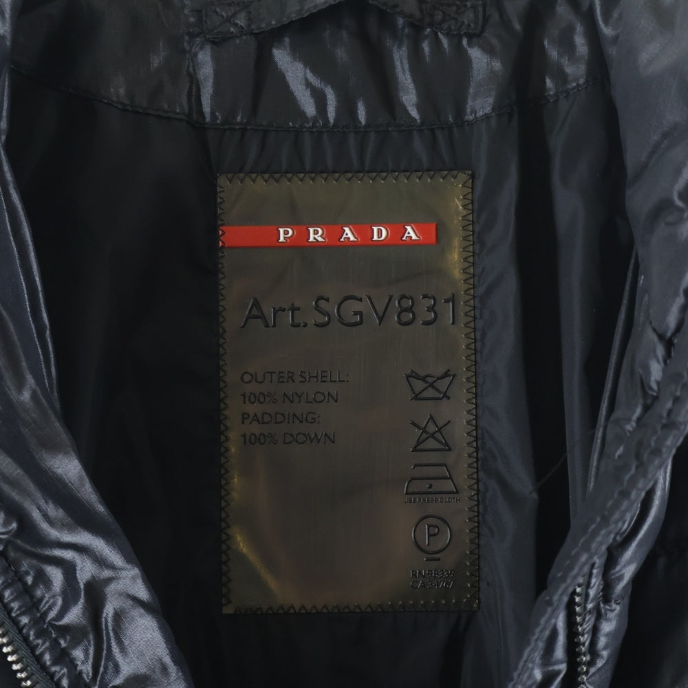 PRADA SPORT(プラダ スポーツ) ラバーワッペン 中綿ジャケット ナイロン ブラック