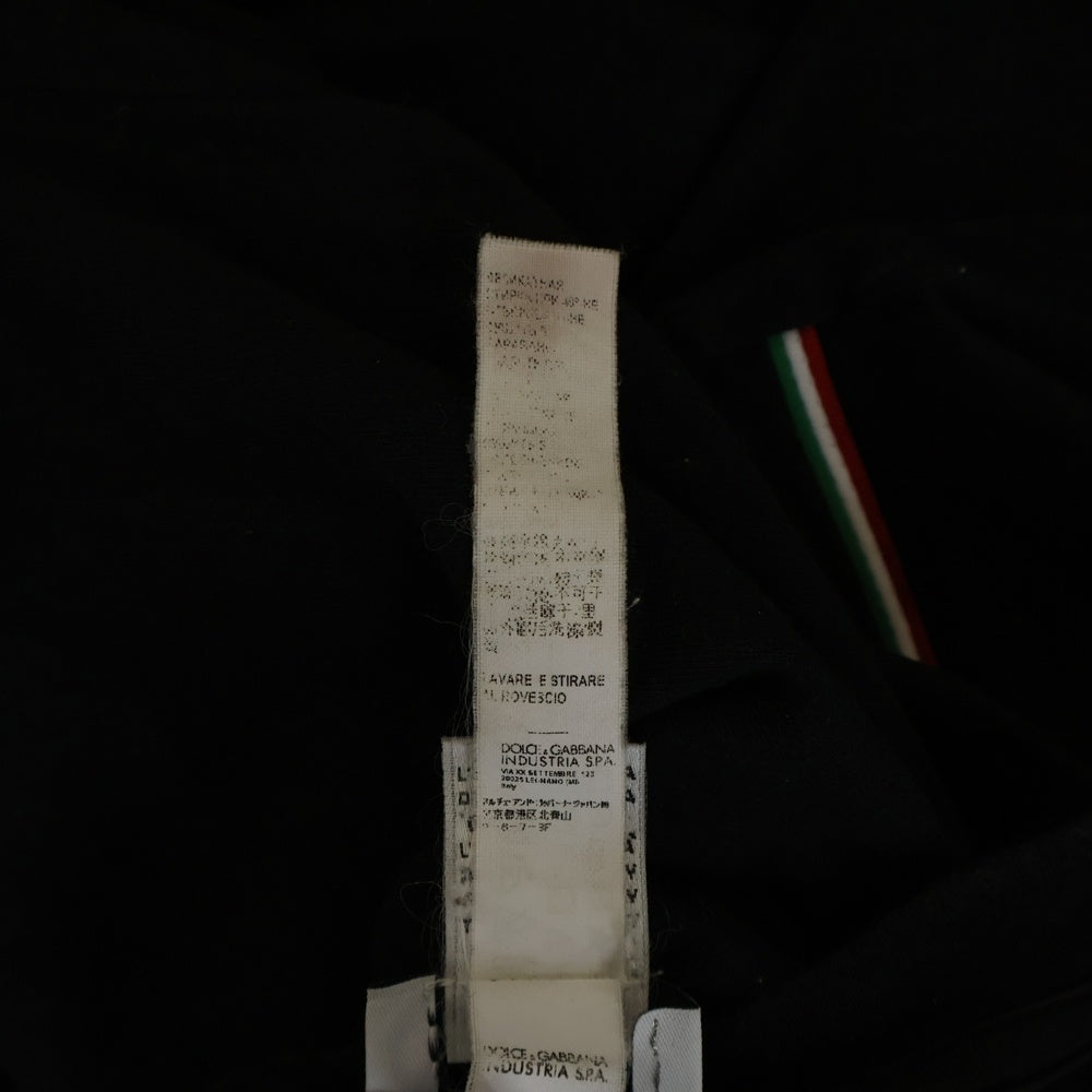 DOLCE & GABBANA(ドルチェアンドガッバーナ) パイピングライン Vネック半袖カットソー ブラック