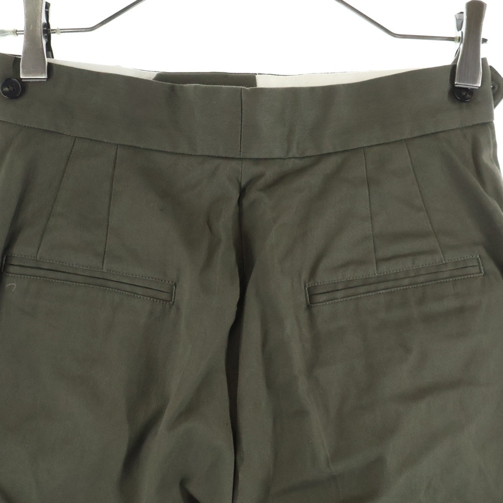 Ron Herman California(ロンハーマン カリフォルニア) 日本製 コットン ツータック ストレートパンツ カーキ レディース 3410600075